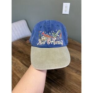Vintage Falcon Unisex New Orleans Embroidered Denim & Tan Ball Cap Adjustable